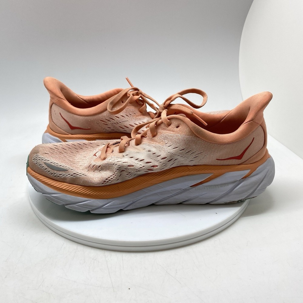 Hoka One One Sneakers Womens 9 B Clifton 8 1119394 CSPY Orange Running Gym Shoes - Picture 7 of 10